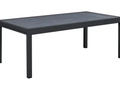 Table extensible et chaises de jardin en aluminium 