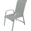 Table extensible et chaises de jardin en aluminium "Lagos" - 200/320 x 105 x 76 cm - Taupe - 12 places