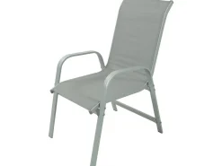 Table extensible et chaises de jardin en aluminium "Lagos" - 200/320 x 105 x 76 cm - Taupe - 12 places