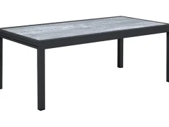 Table extensible et chaises de jardin en aluminium 