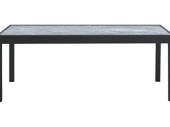 Table extensible et chaises de jardin en aluminium 
