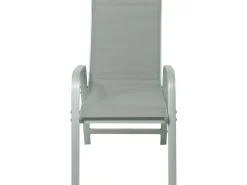 Table extensible et chaises de jardin en aluminium 
