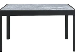 Table extensible et chaises de jardin en aluminium 