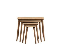 Table gigogne (4 pièces) en bois "Luci" 70 x 40 x 55 cm - Chêne