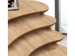 Table gigogne (4 pièces) en bois "Moon" 40 x 75 x 55 cm - Chêne
