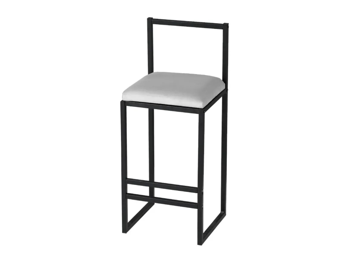 Tabouret de bar en métal "Nordic" 35 x 35 x 84 cm - Crème