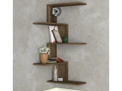 Étagère d'angle murale en bois