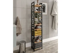 Étagère multifonctionnelle en bois "Mini" 23 x 18 x 128 cm - Noir