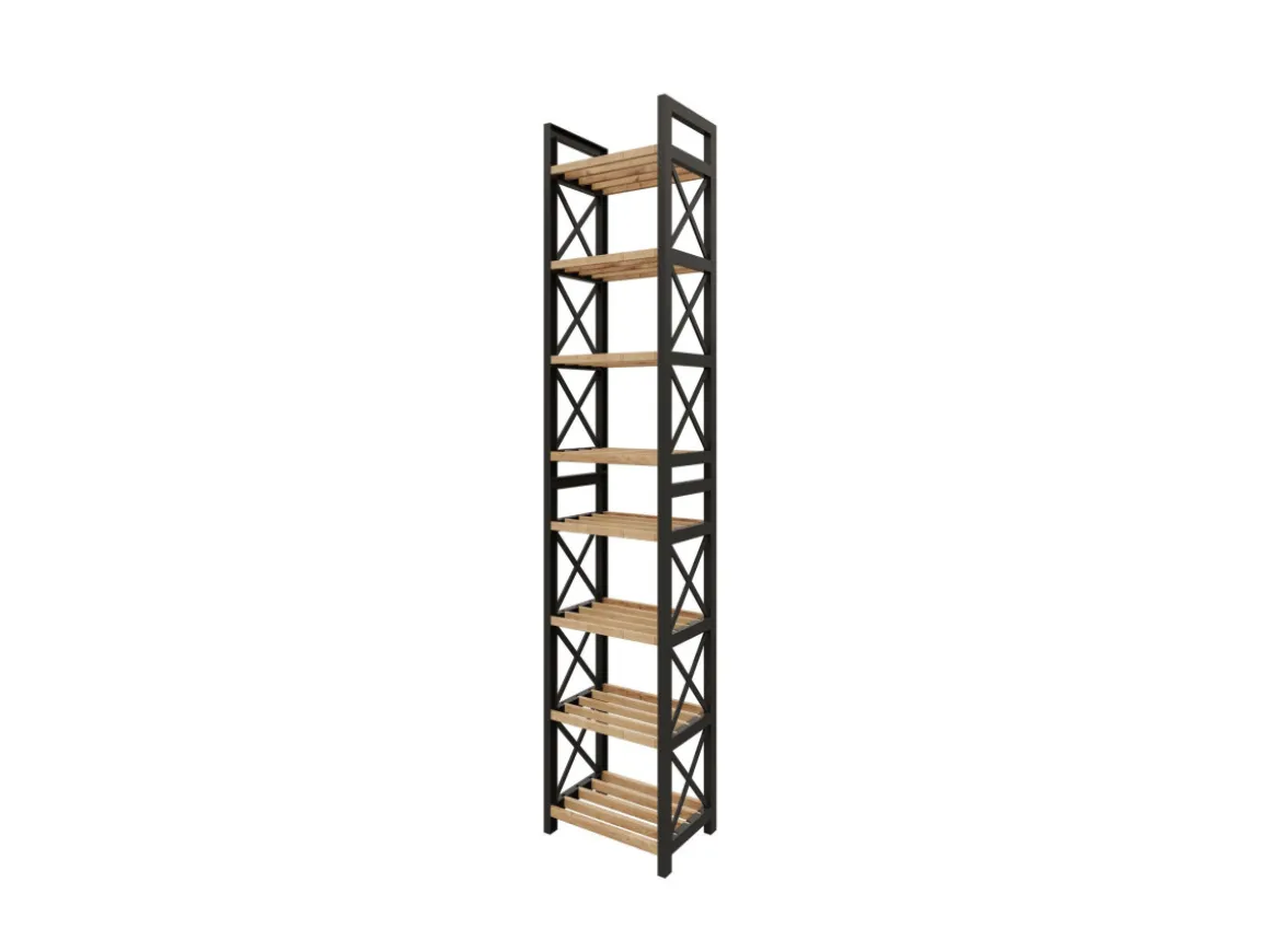 Étagère multifonctionnelle en bois "Mini" 23 x 18 x 128 cm - Noir
