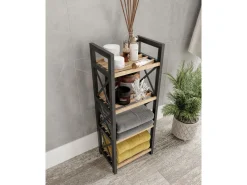 Étagère multifonctionnelle en bois "Mini" - 23 x 18 x 64 cm - Noir