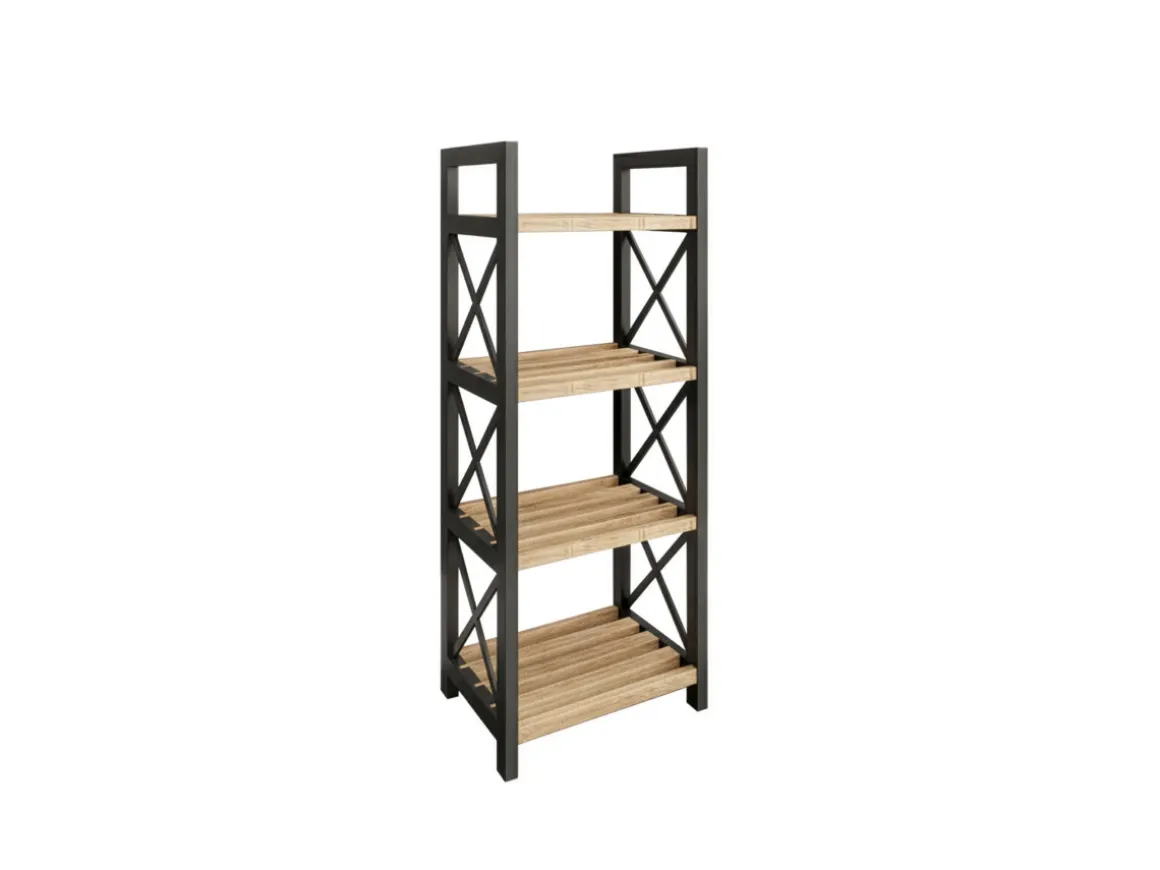 Étagère multifonctionnelle en bois "Mini" - 23 x 18 x 64 cm - Noir