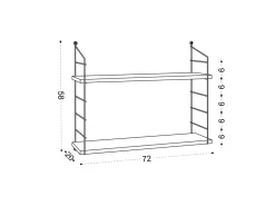 Étagère murale en bois