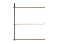 Étagère murale en bois "Armoni" - 72 x 20 x 85 cm - Noyer