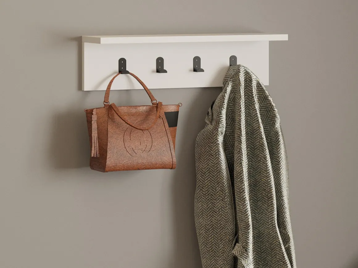 Étagère murale en bois "Ayla" - 60 x 16 x 14 cm - Blanc