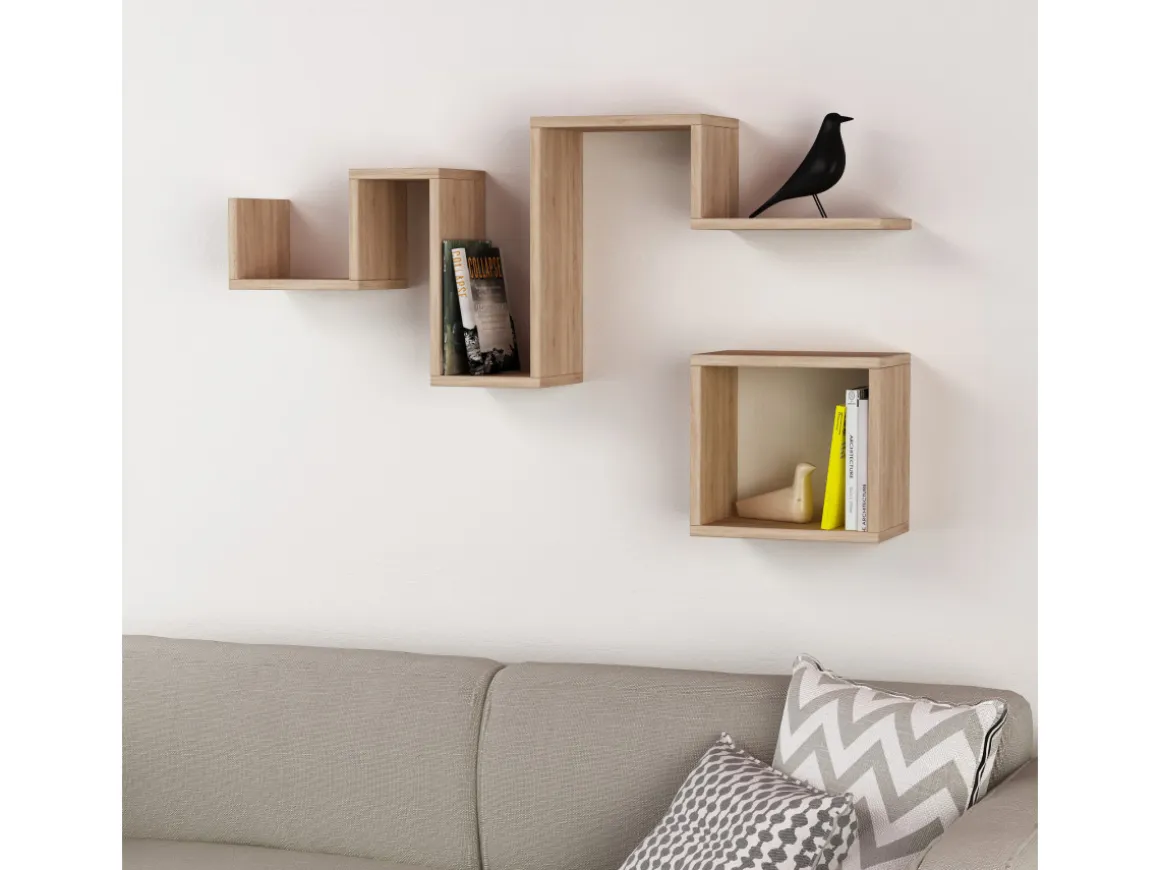 Étagère murale en bois "Follow" - 116 x 20 x 45 cm - Marron
