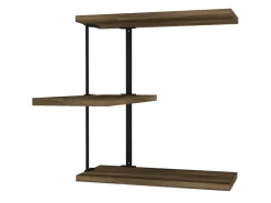 Étagère murale en bois "Frisbi" - 45 x 20 x 47 cm - NoyerNoir