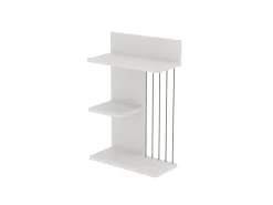 Étagère murale en bois "Kinik" - 40 x 19 x 60 cm - Blanc