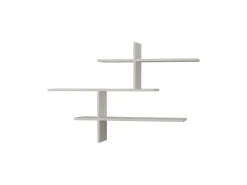 Étagère murale en bois "Leo" - 123 x 22 x 80 cm - Blanc