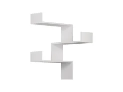 Étagère murale en bois "Luksa" - 60 x 60 x 90 cm - Blanc