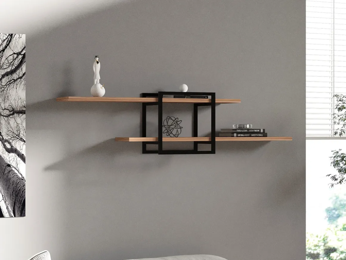 Étagère murale en bois "Mone" - 120 x 18 x 30 cm - Pin atlantique