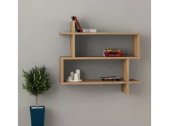 Étagère murale en bois "Paralel" - 70 x 22 x 65 cm - Marron