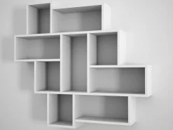 Étagère murale en bois "Parola" - 115 x 15 x 103 cm - Blanc