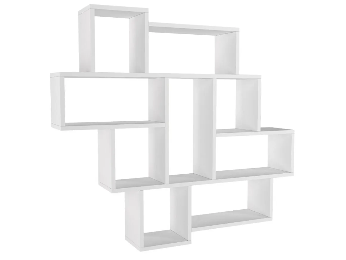 Étagère murale en bois "Parola" - 115 x 15 x 103 cm - Blanc