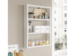 Étagère murale en bois "PR1" - 43 x 9 x 60 cm - Blanc
