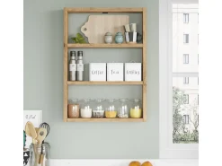 Étagère murale en bois 