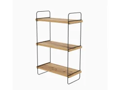 Étagère murale en bois "Pulalis" - 40 x 20 x 66 cm - Beige