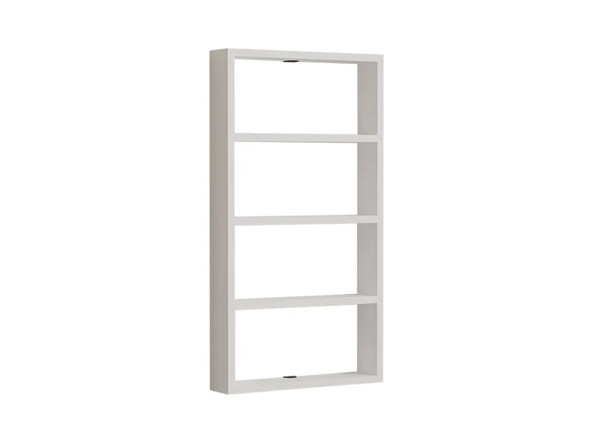 Étagère murale en bois "Quatro" - 43 x 9 x 80 cm - Blanc