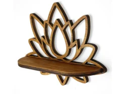 Étagère murale en bois "Raf264" - 33 x 10 x 26 cm - Noyer