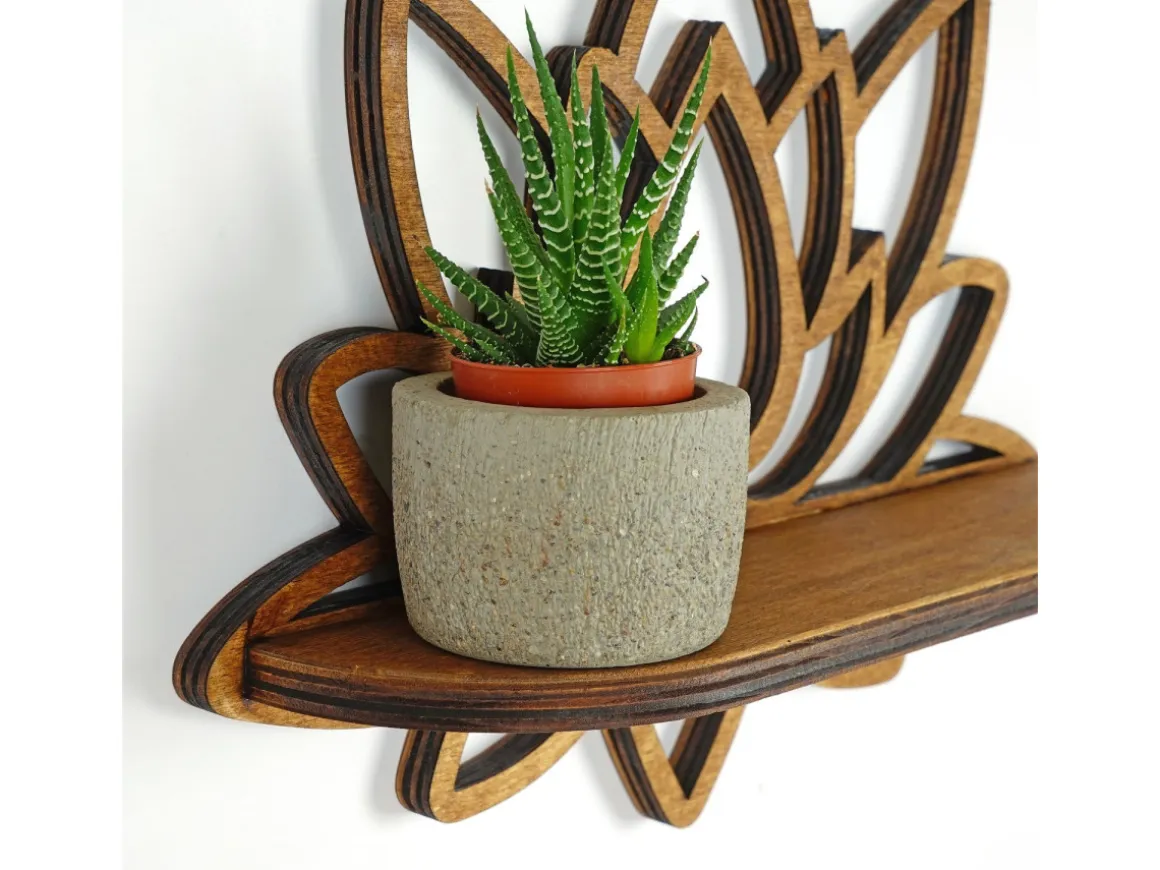 Étagère murale en bois "Raf264" - 33 x 10 x 26 cm - Noyer