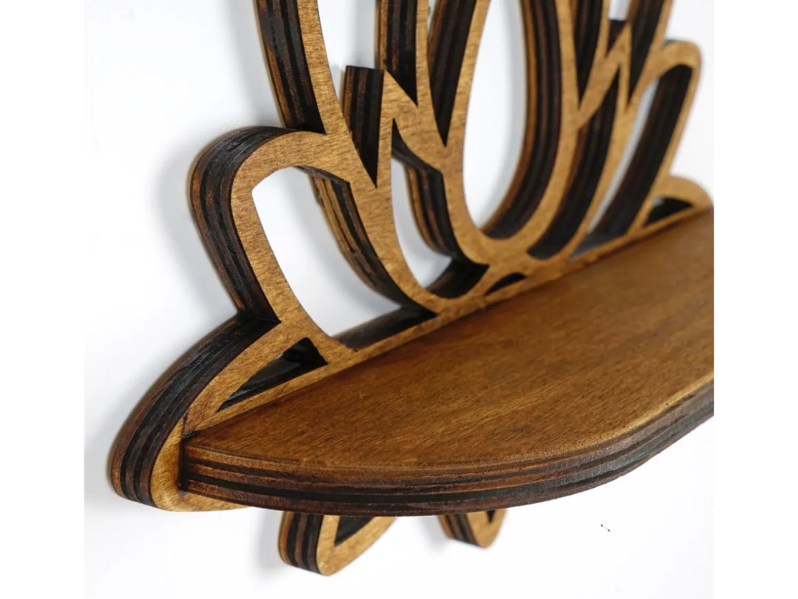 Étagère murale en bois "Raf264" - 33 x 10 x 26 cm - Noyer