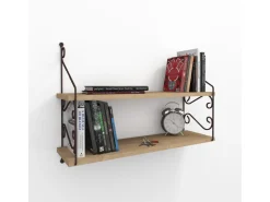 Étagère murale en bois "Seramoni" - 72 x 22 x 51 cm - Chêne