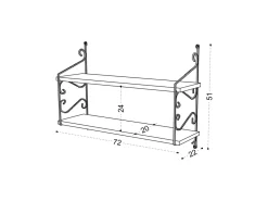 Étagère murale en bois 