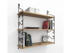 Étagère murale en bois "Seramoni" 72 x 20 x 80 cm - Chêne