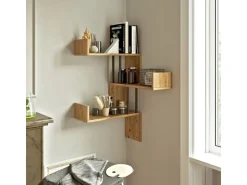 Étagère murale en bois "VG17" - 60 x 60 x 109 cm - Pin atlantique