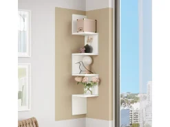 Étagère Murale en bois "WL9" - 22 x 22 x 117 cm - Blanc