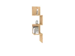Étagère murale en bois "Zikzak" - 25 x 25 x 105 cm - Saphir