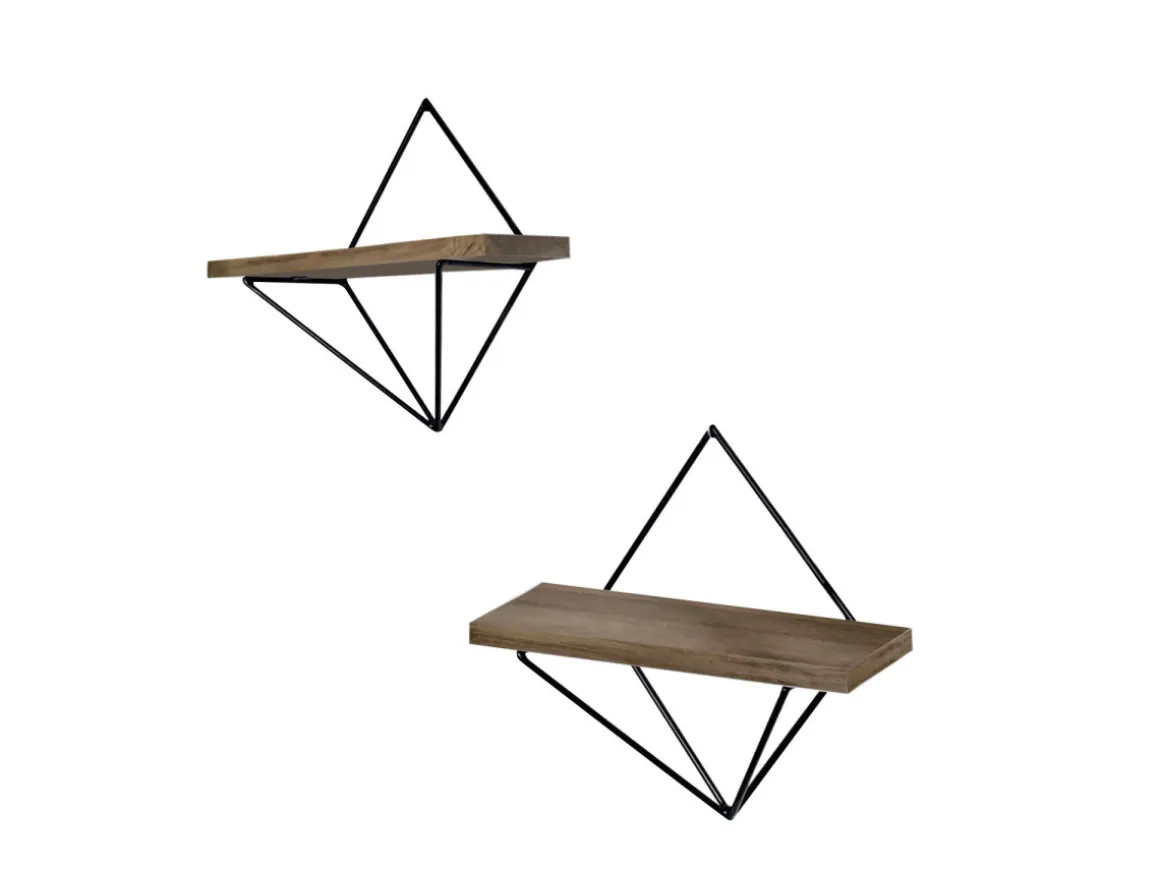 Étagères murales en bois en bois "WR046" - 30 x 14 x 30 cm - Marron