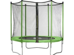 Trampoline "Yoopi" - Ø 3.05 m - Avec filet + échelle + couverture + kit d'ancrage