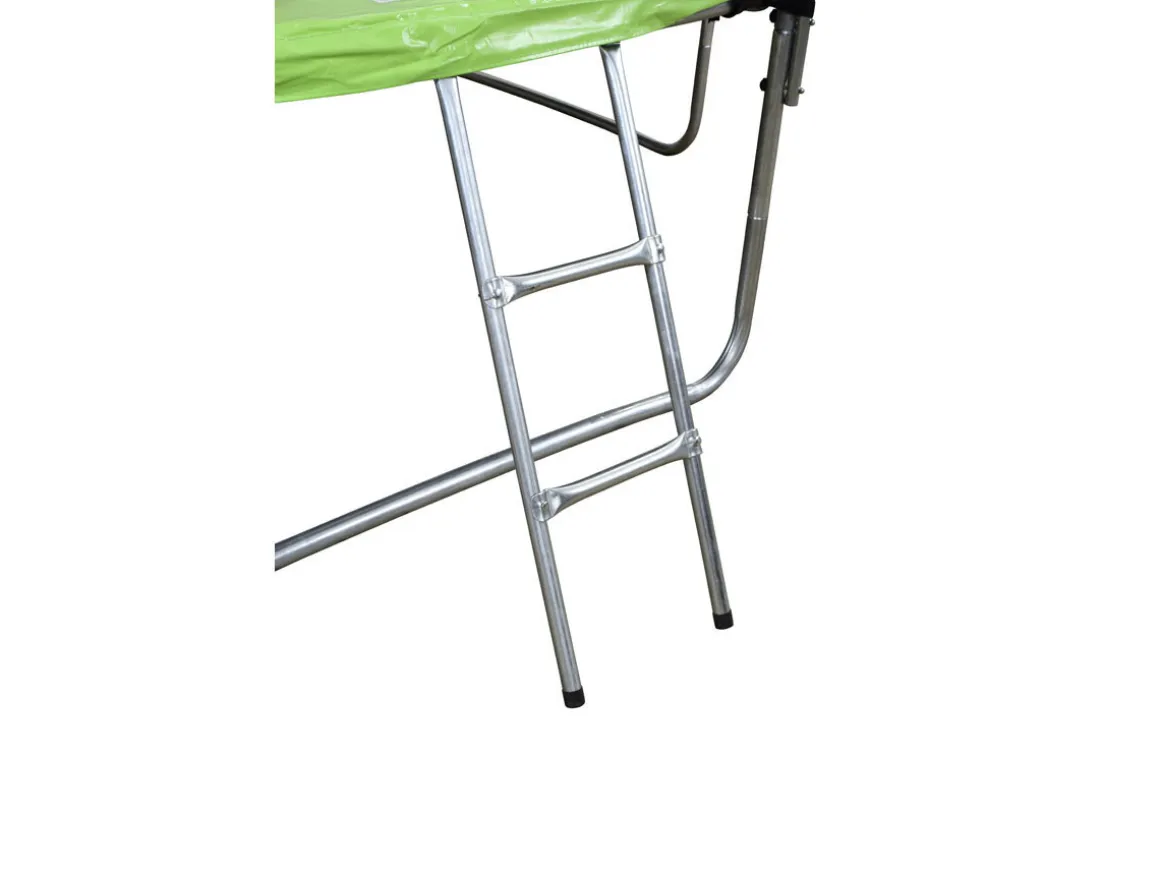 Trampoline " Yoopi " - Ø 2.44 m - Vert - avec filet + échelle + couverture + kit d'ancrage