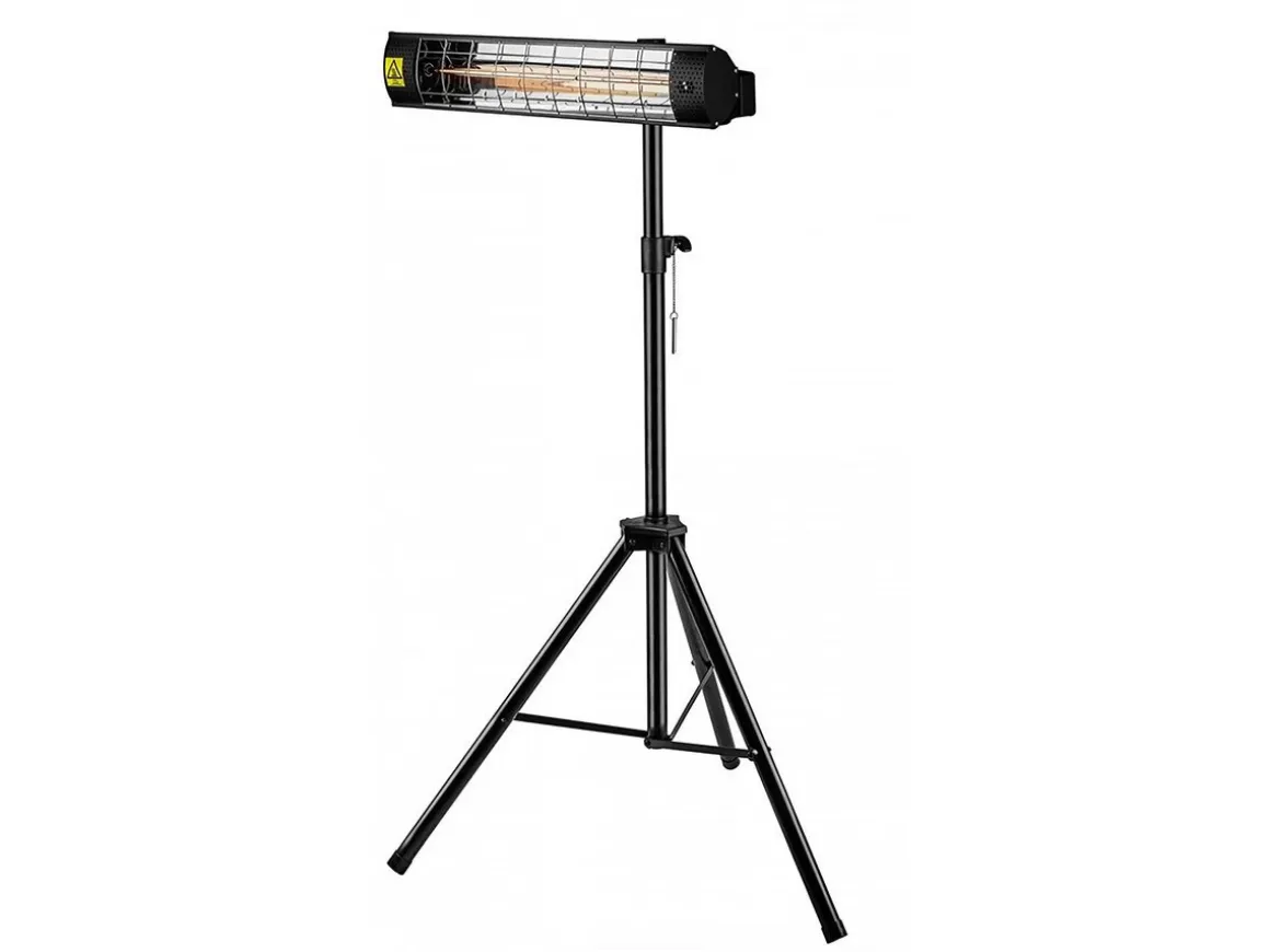 Trépied pour Radiateur électrique - 1.1-1.8 m - Noir