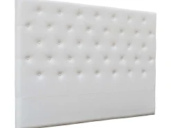 Tête de lit capitonnée "Déco" - 169 cm - Blanc - En PVC