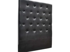 Tête de lit capitonnée "Déco" - 99 cm - Noir - En PVC