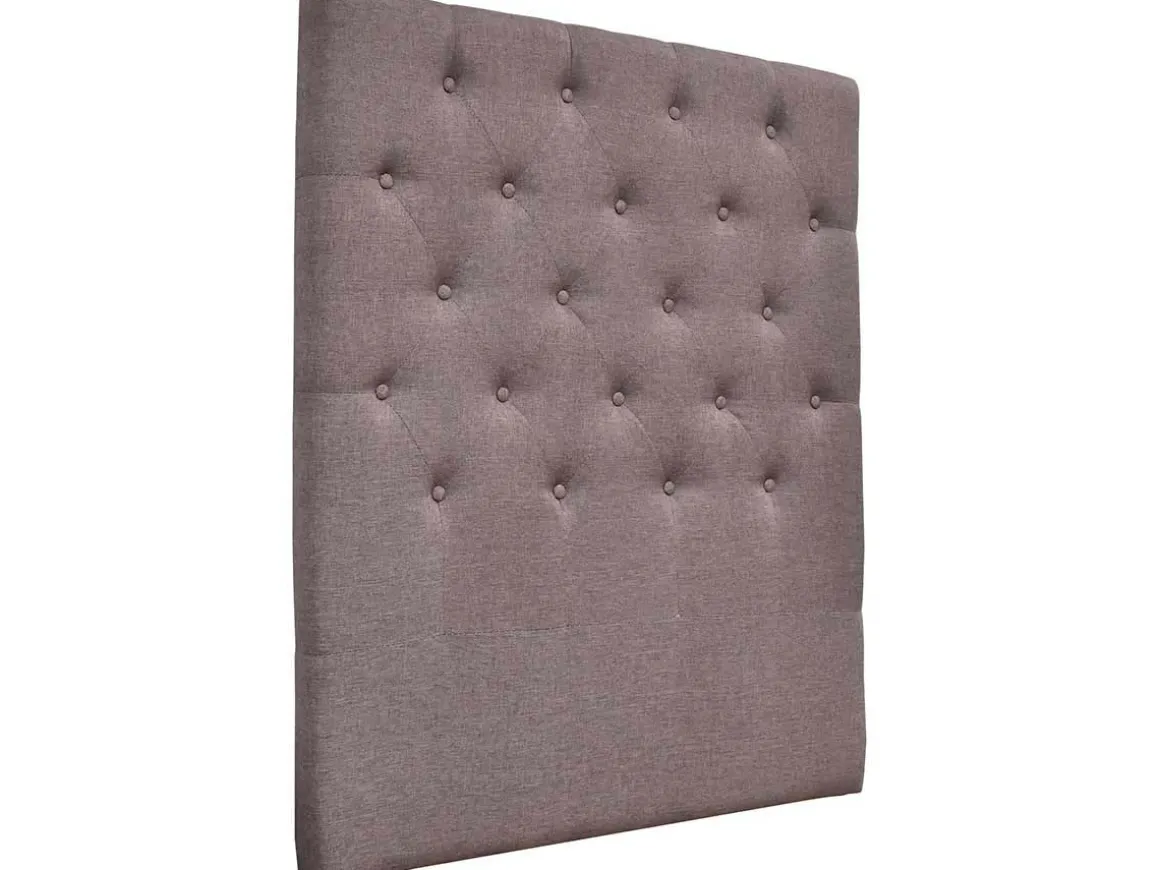 Tête de lit capitonnée "Déco" - 99 cm - Taupe - En tissu
