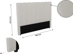 Tête de lit en tissu texturé
