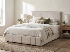 Tête de lit "Jessica" en lin - 160 cm - Beige