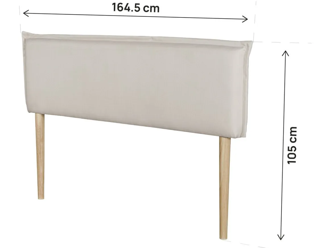 Tête de lit "Jessica" en lin - 160 cm - Beige